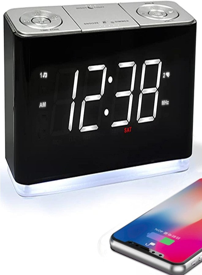 iTOMA Clock Radio, Alarm Clock with APP Control, Large LED Display, FM Radio, Dual Alarm, Two USB Charging Port, Night Light, Auto & Manual Dimmer, Snooze, Sleep Timer 507 - Image 1