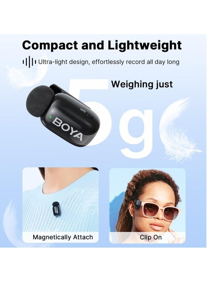Boya Mini 16 Wireless Lavalier Microphone For IOS, Ultra mini microphone with AI Voice Change, Noise Reduction, Metal Clip on Mic Vlogging TikTok YouTube Content Creators - Image 3