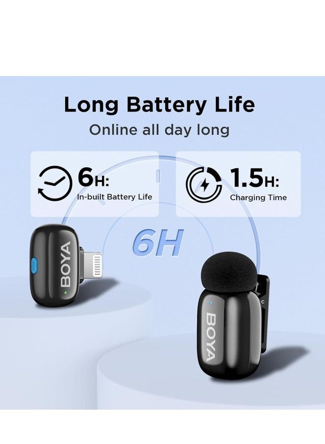 Boya Mini 16 Wireless Lavalier Microphone For IOS, Ultra mini microphone with AI Voice Change, Noise Reduction, Metal Clip on Mic Vlogging TikTok YouTube Content Creators - Image 4