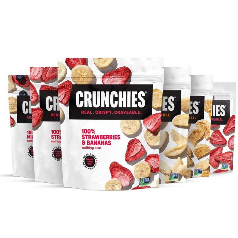 Crunchies FreezeDried Fruit Variety Packs 100 All Natural Crispy Fruit Non GMO and Kosher Resealable Freeze Dried Fruit Snack Bags Pack of 6 5 Flavor Variety Pack - Image 3