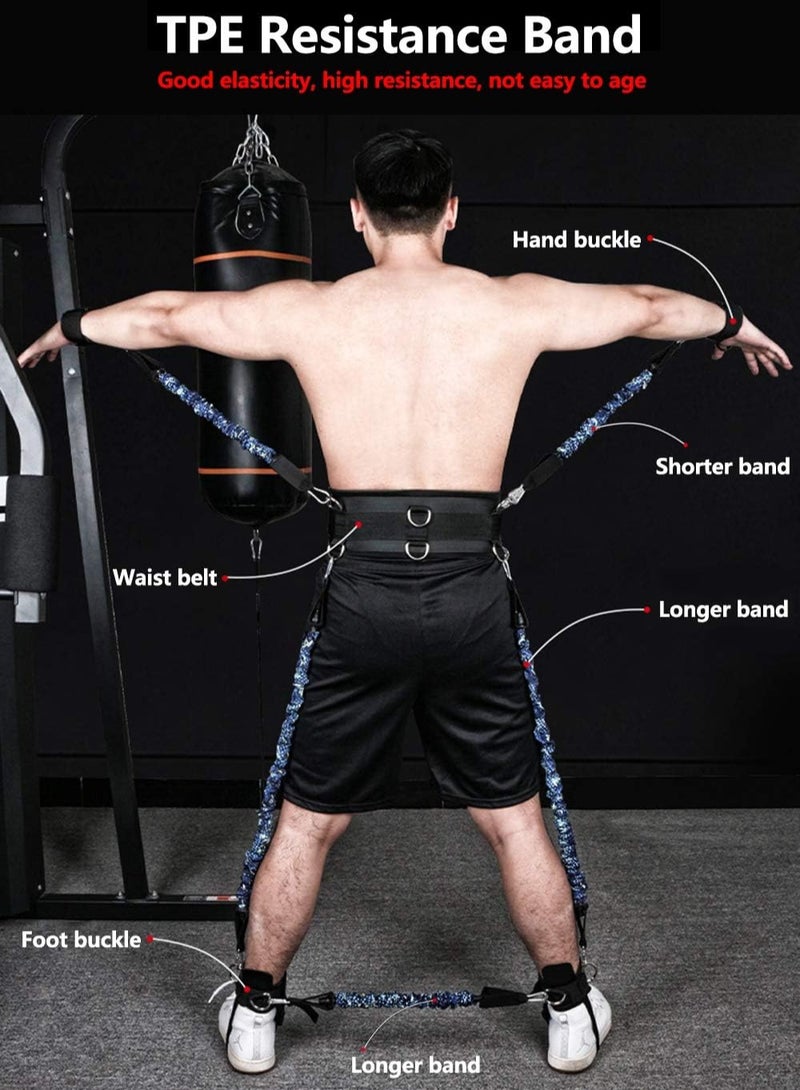 founder Boxing Resistance Bands Set for Speed and Agility, Workout Band Ankle Exercise Bands Legs Ankle Straps for Resistance Training Enhance Explosive Power - Image 2