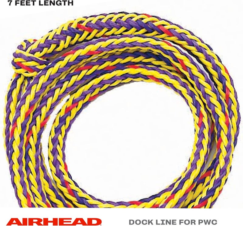 Airhead PWC Boat Dock Line 7Feet Pack of 2 yellow  Black For Watercraft - Image 2