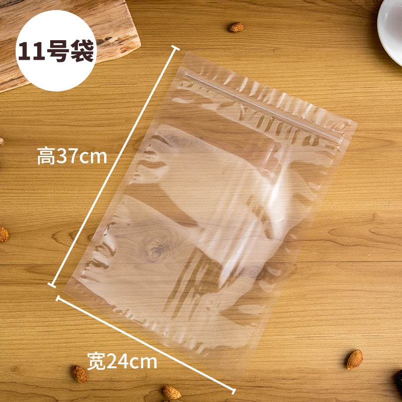 Transparent Three-Side Sealed Self-Sealing Bag Food Sealed Bag Flat Bottom Plastic Sealed Bag Nut Snack Sealed Bag - Image 1