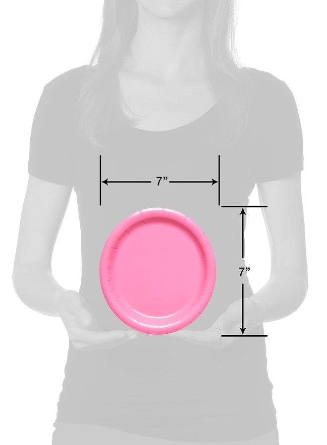 American Greetings 50-Count 7 in. x 7 in. Rainbow Paper Dessert Plates - Image 3