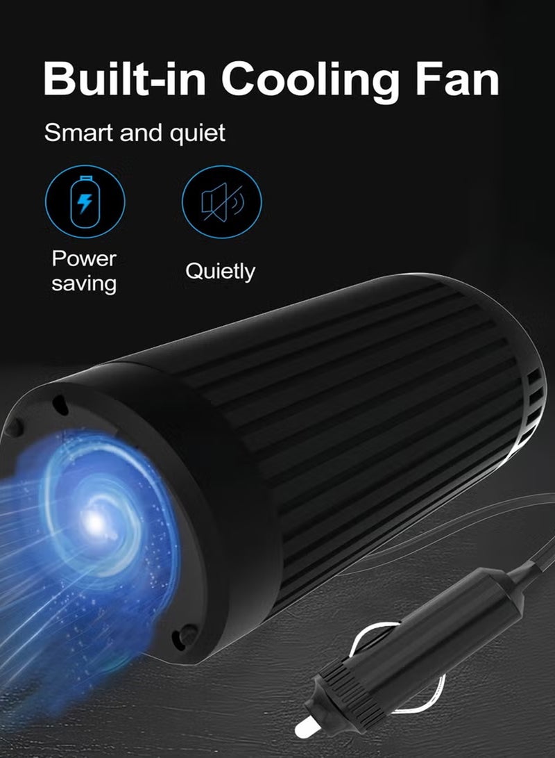 Car inverter 12V Fast Charging Adapter output voltage 220V-230V, Output power 200W-400W, AC power plugs, 2 USB sockets and 2 TYPE-C sockets For Safe Charging Compatible With iPhone  iPad Samsung Galaxy Airpods Earbuds Apple Watch Etc - Image 3