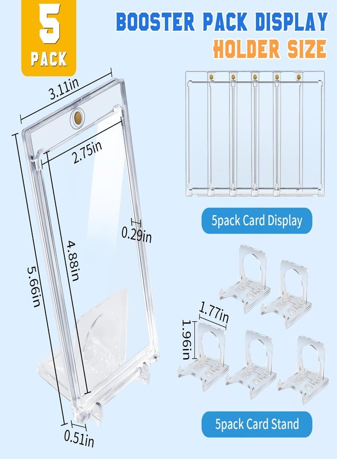 DEDC Booster Pack Protector Magnetic Card Holder, 5pcs Card Display & 5pcs Card Stand Magnetic Display Holder Booster Pack Case Fit Booster Pack UV Protection - Image 3