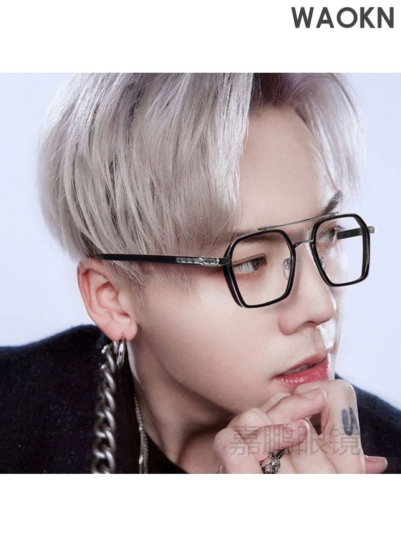 WAOKN Anti Blue Light Glasses Women Men - Retro Round Computer Glasses Blue Light Filter Digital Devices with Metal Frame 100% UV Protection, Anti Eye Eyestrain UV 400 Protection Reading Gaming Glasses - Image 3