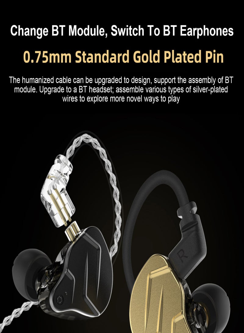 كي زد سماعات أذن KZ ZSN PRO X داخل الأذن 1DD+1BA هايبرد بمحرك ديناميكي مزدوج مع صوت ستيريو عميق وعميق، سماعات أذن مريحة مع كابل قابل للفصل لأجهزة واجهة الصوت 3.5 مم (بدون ميكروفون) - Image 2