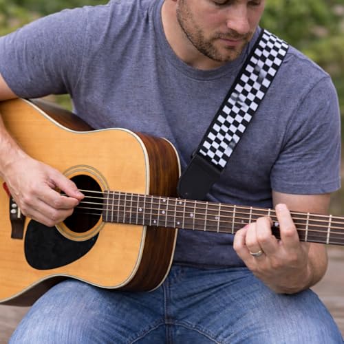 MOCKING BIRD Chess Edition Padded Acoustic Guitar Bag with Wall Mount Hanger, Adjustable Strap & 5 Picks - Waterproof Guitar Cover Gig Bag for 38, 39, 40, 41 Inch Acoustic, Electric & Bass Guitars - Image 3