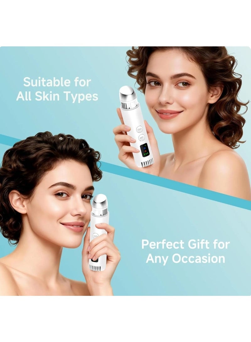 A 2-in-1 hot and cold massage wand for reducing puffiness, suitable for the face and eye area. Featuring adjustable temperature settings and dual hot/cold functions, this portable skincare tool effectively eliminates puffiness and dark circles, leaving the skin radiant. - Image 5