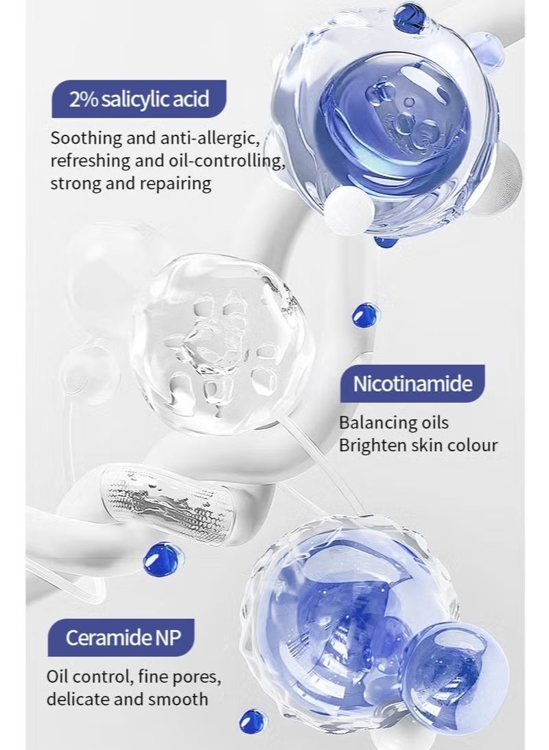 MOOYAM Salicylic Acid Cleanser - with 2% Salicylic Acid，Ceramide and Niacinamide | Gentle Foaming Face Wash for Sensitive, Acne Prone Skin | Deep Pore Cleaning | Unisex - 80g/2.82oz - Image 5