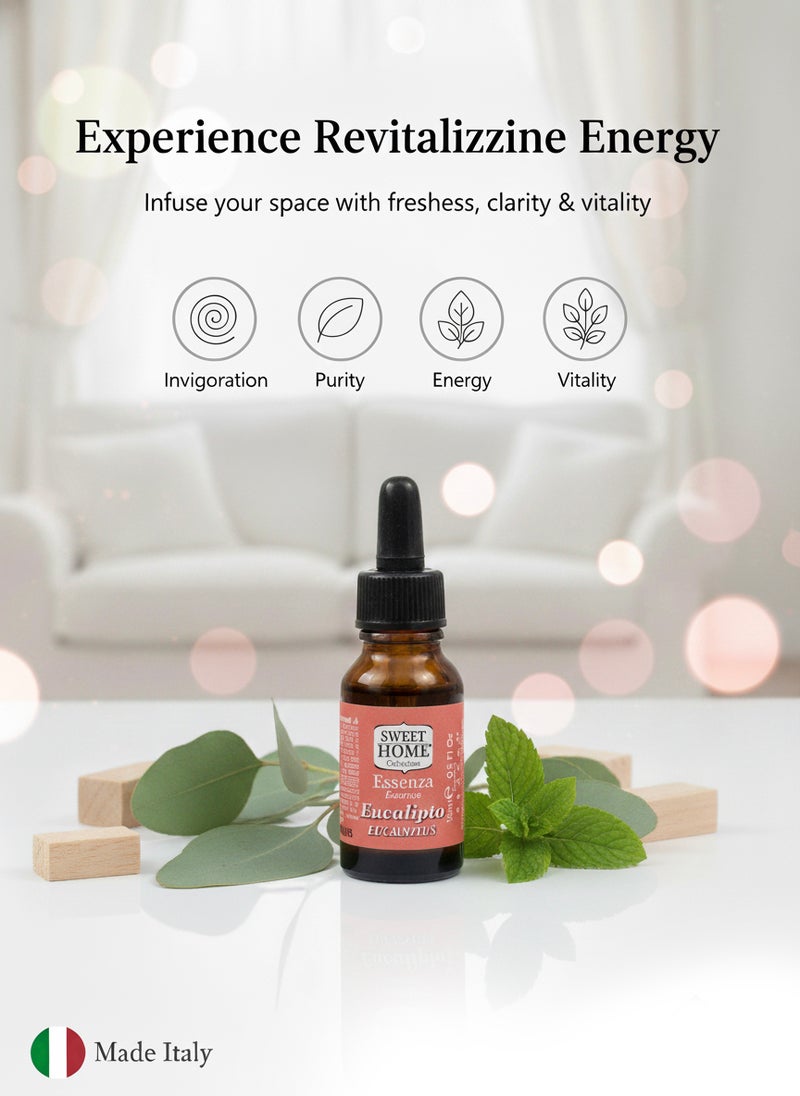 سويت هوم إسنسز - زيت عطري برائحة الأوكالبتوس، ١٥ مل | عطر عشبي منعش للفواحات والشموع ومعطرات المنزل | زيت أوكالبتوس منعش بنكهة النعناع لطاقة وصفاء ونضارة طبيعية - Image 3