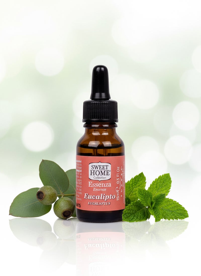 سويت هوم إسنسز - زيت عطري برائحة الأوكالبتوس، ١٥ مل | عطر عشبي منعش للفواحات والشموع ومعطرات المنزل | زيت أوكالبتوس منعش بنكهة النعناع لطاقة وصفاء ونضارة طبيعية - Image 1