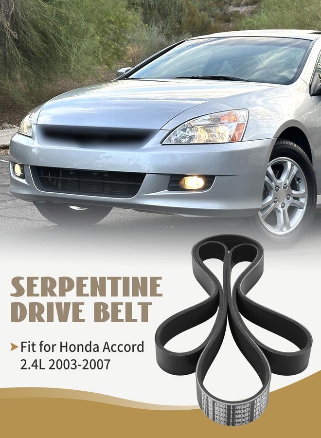YUANTUO Serpentine Drive Belt Fit for Honda Accord 2.4L 2003 2004 2005 2006 2007, Serpentine Belt Tool Replacement 7PK1785, 38920-RAA-A03, 38920RAAA03 - Image 2