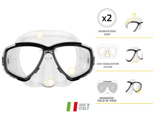 Cressi Perla 2Lens Diving Mask ClearPink - Image 3