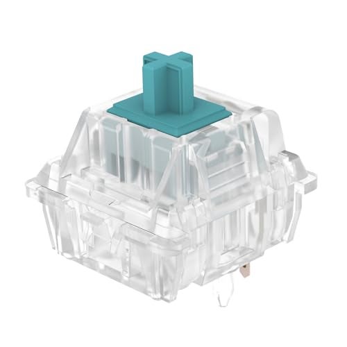 DUROCK T1 Tactile Keyboard Switches, 5 Pins Tactile Switches 67g Gold Plated Spring Heavy Tactile Key Switches Pre-Lubed (DUROCK Clear T1, 70pcs) - Image 1