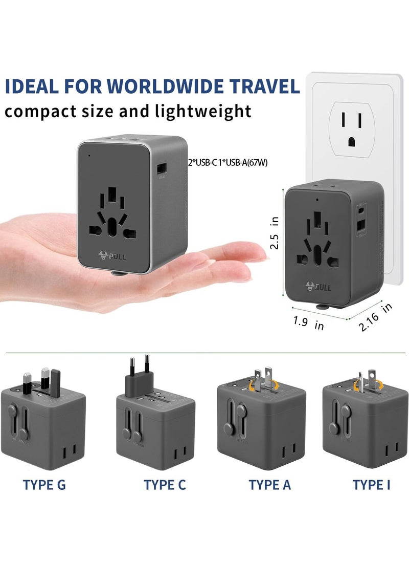 Universal Travel Adapter International Plug Adapter Offers 6A Smart Power 3A/5V USB-CA Ports Multi AC Outlet All-in-One Power Plug Adaptor Worldwide Charger for EU US UK AU 200+ Countries (67W-2C1A) - pzsku/Z32ABDF2B92FADF3703D2Z/45/_/1730887053/6e8f5f44-d017-4c7e-8309-3987aa7622ca