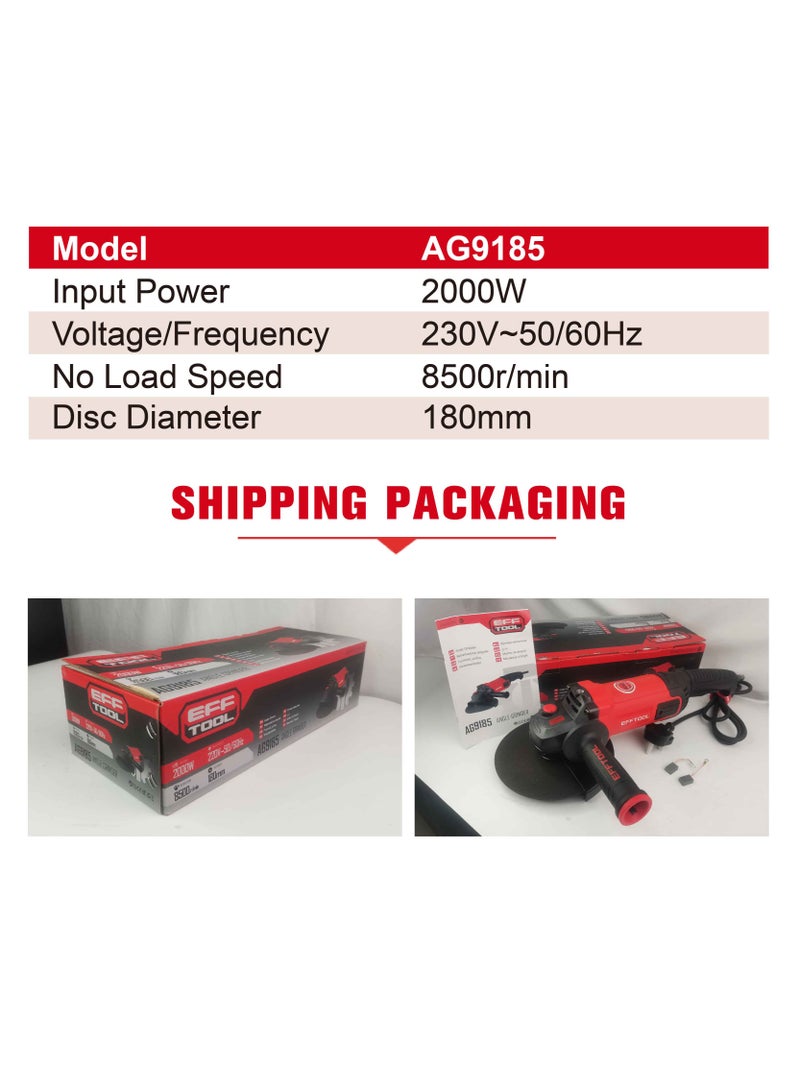 EFFTOOL أداة EFFTOOL الزاوية - قرص 115 مم، 2000 واط، 220-240 فولت~50/60 هرتز - Image 4