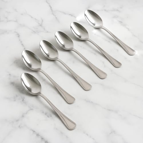 Tosaa Baby Spoon Impress 16G-6-Piece Stainless Steel Spoon Set, Set of 6 for Everyday Use,Rust-Resistant & Dishwasher Safe - Image 1