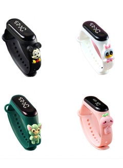 In Air Kids' Water Resistant Silicone Digital Watch 4PCS  - Image 1