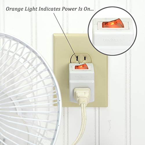 BindMaster 3 Prong Grounded Single Port Power Adapter with Indicator On/Off Switch (3 Pack) - Image 4