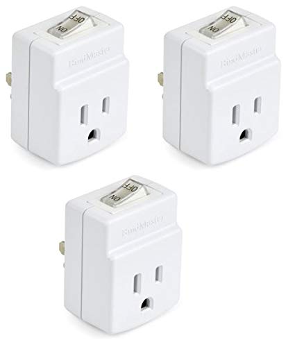 BindMaster 3 Prong Grounded Single Port Power Adapter with Indicator On/Off Switch (3 Pack) - Image 1