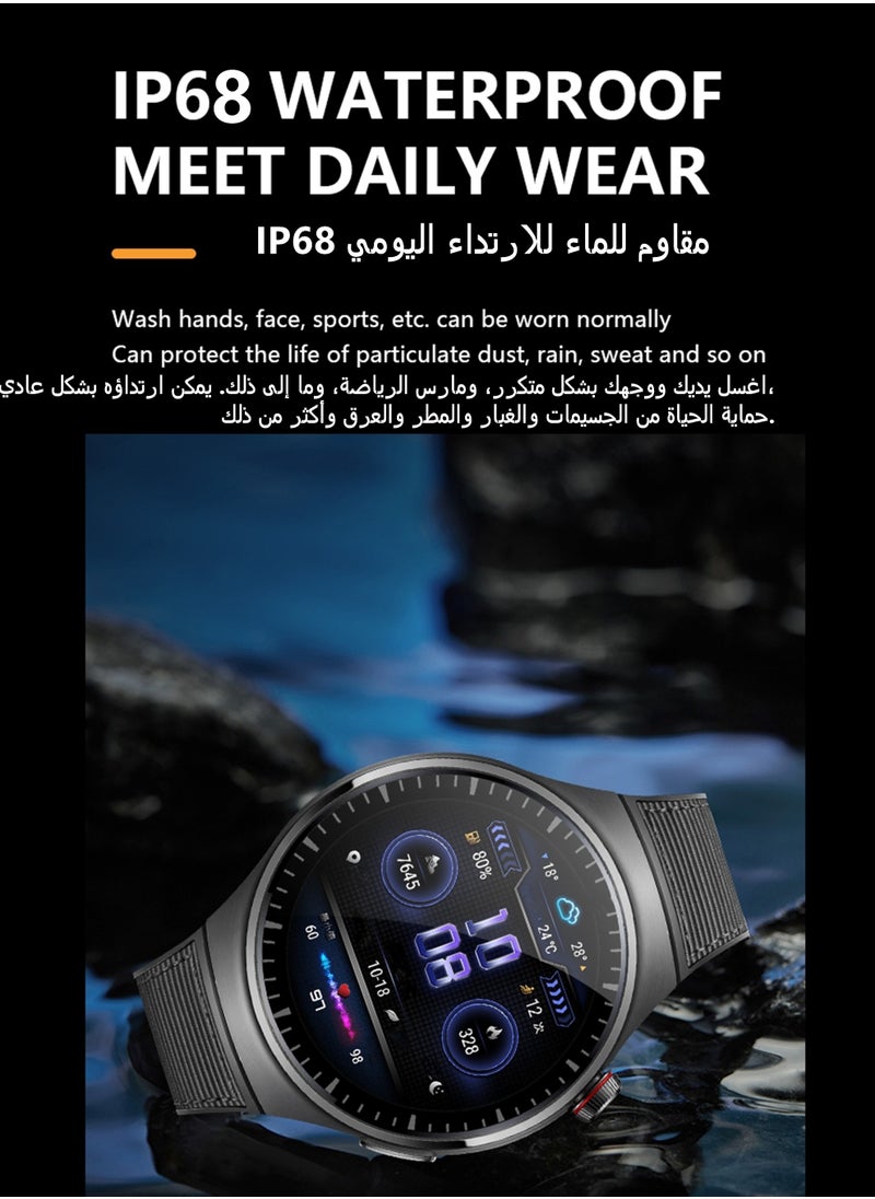 DuneVoyager - 4G SIM AMOLED Android Smart Watch  with 2.2-inch Display,  6GB RAM, 64GB ROM, IP68 Waterproof, 2 Straps, Built-in WiFi, GPS, Bluetooth, and Fitness Tracker – Supports Google Store for App Downloads - Image 1