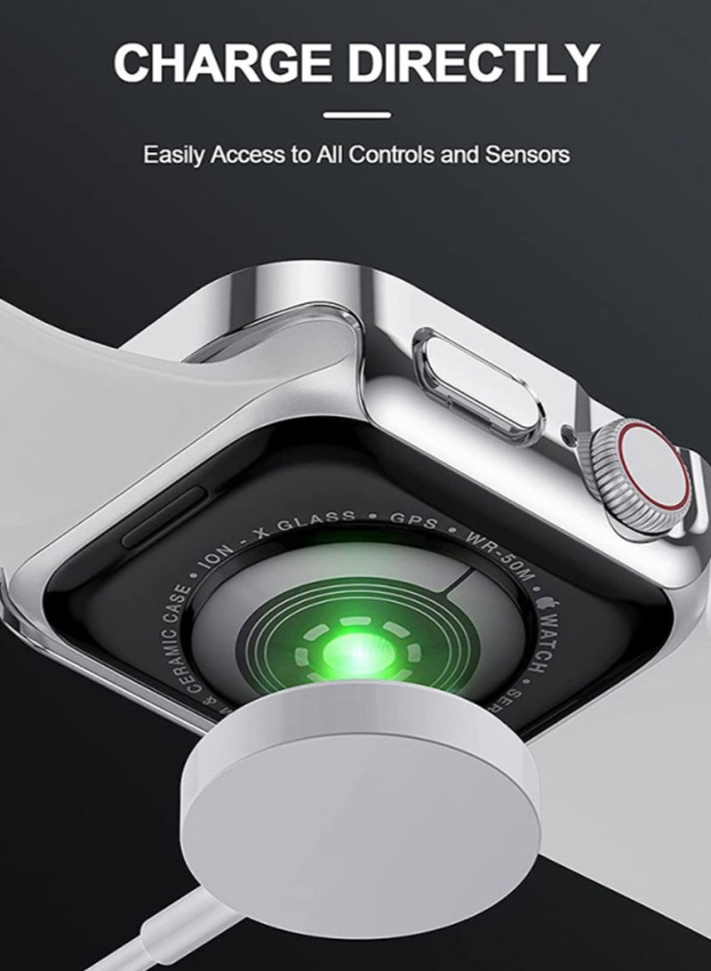 Case Compatible with Apple Watch 41mm Series 8/ 7/9 with Built-in Tempered Glass Screen Protector, Full Coverage Hard PC Ultra-Thin Protective Cover for iWatch - Image 2