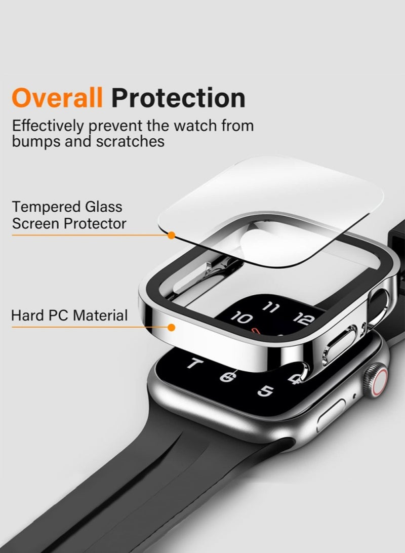 Case Compatible with Apple Watch 41mm Series 8/ 7/9 with Built-in Tempered Glass Screen Protector, Full Coverage Hard PC Ultra-Thin Protective Cover for iWatch - Image 4