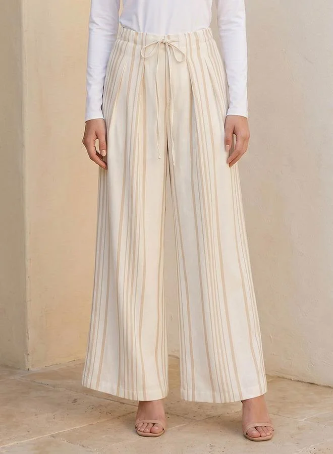 Iconic Iconic Wide Leg Striped Trousers