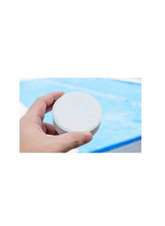 Blu BLUQUA Slow-dissolving Chlorine Tablets 1KG, Pool and Spa Water Bacteria, Algae Disinfection Treatment with Sunlight/UV Protection, TCCA 3" 200g x 5 pcs, Made in EU (1 Tin (5 Tablet))  - Image 2