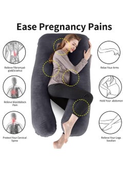 Arabest Pregnancy Pillows, Full Body Pillow with Washable Cover, Maternity Pillow for Pregnant Women, Sleeping, Back Pain Relief  - Image 2