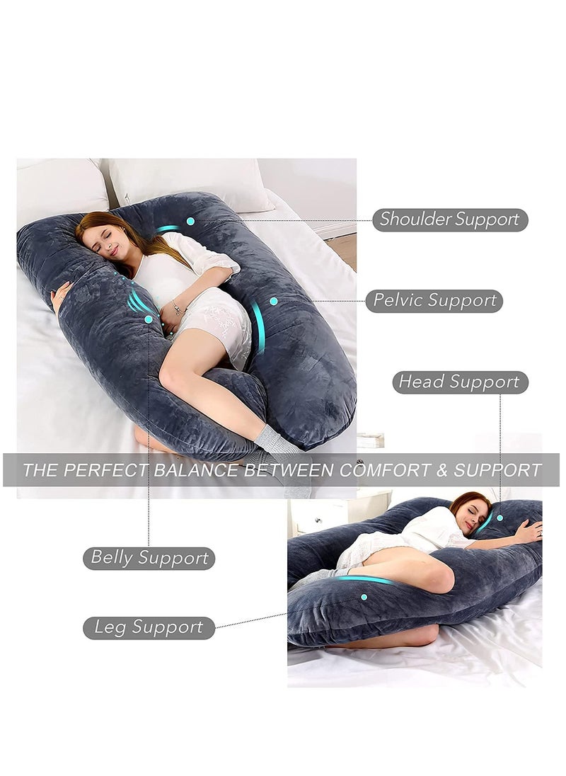 Arabest Pregnancy Pillows, Full Body Pillow with Washable Cover, Maternity Pillow for Pregnant Women, Sleeping, Back Pain Relief  - Image 3