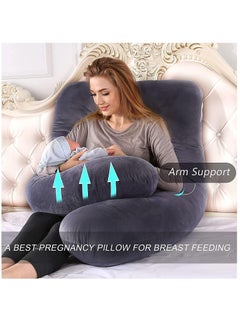Arabest Pregnancy Pillows, Full Body Pillow with Washable Cover, Maternity Pillow for Pregnant Women, Sleeping, Back Pain Relief  - Image 4