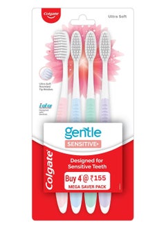 Colgate Gentle Sensitive Toothbrush ultra soft multicolour pack of 4