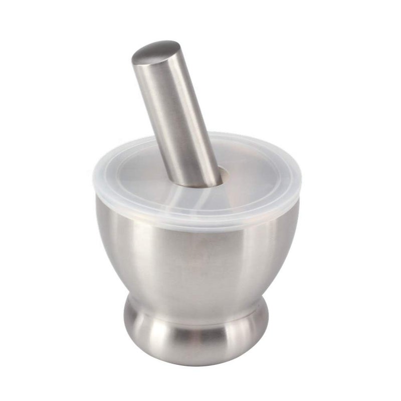 TRAY Kitchen Bright Stainless Steel Mortar and Pestle Set Kitchen Khalbatta Okhli Khal Musal Dasta Ural Kundi Sota Kharal Masher Set Spice Grinder Small Size - Image 3
