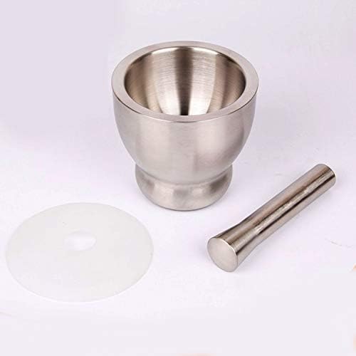 TRAY Kitchen Bright Stainless Steel Mortar and Pestle Set Kitchen Khalbatta Okhli Khal Musal Dasta Ural Kundi Sota Kharal Masher Set Spice Grinder Small Size - Image 2