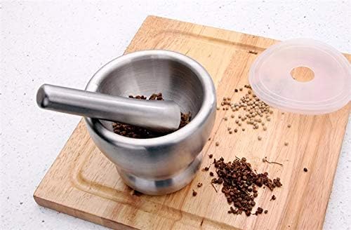 TRAY Kitchen Bright Stainless Steel Mortar and Pestle Set Kitchen Khalbatta Okhli Khal Musal Dasta Ural Kundi Sota Kharal Masher Set Spice Grinder Small Size - Image 4