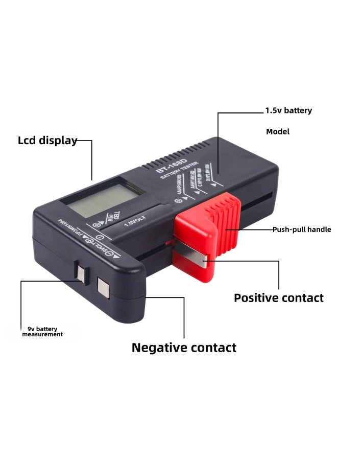168-168d Pointer Type Digital Display Voltage Tester Test Battery Capacity Power Tester Electricity Meter-Model:Pointer-168 Battery Test Plastic Bag Packaging - Image 3