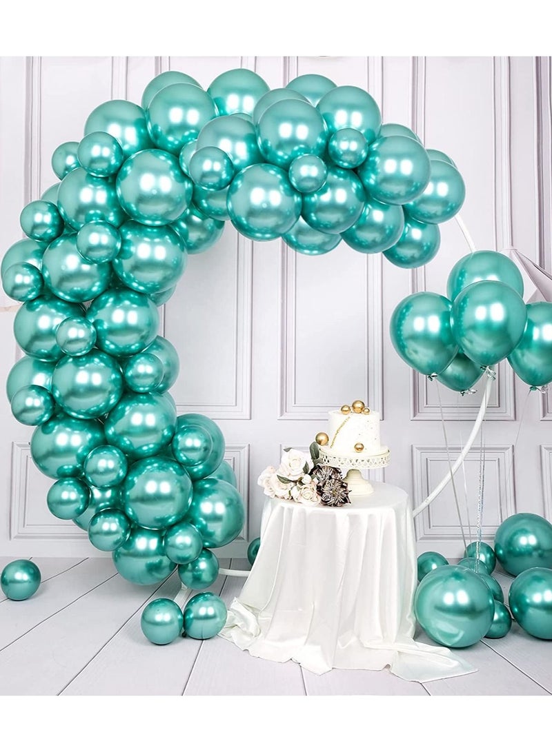 JOLLITY LLC Metallic Chrome Balloons 50 Pcs 12 Inch Helium Shiny Thicken Latex Party Decoration (Chrome Green) - Image 1