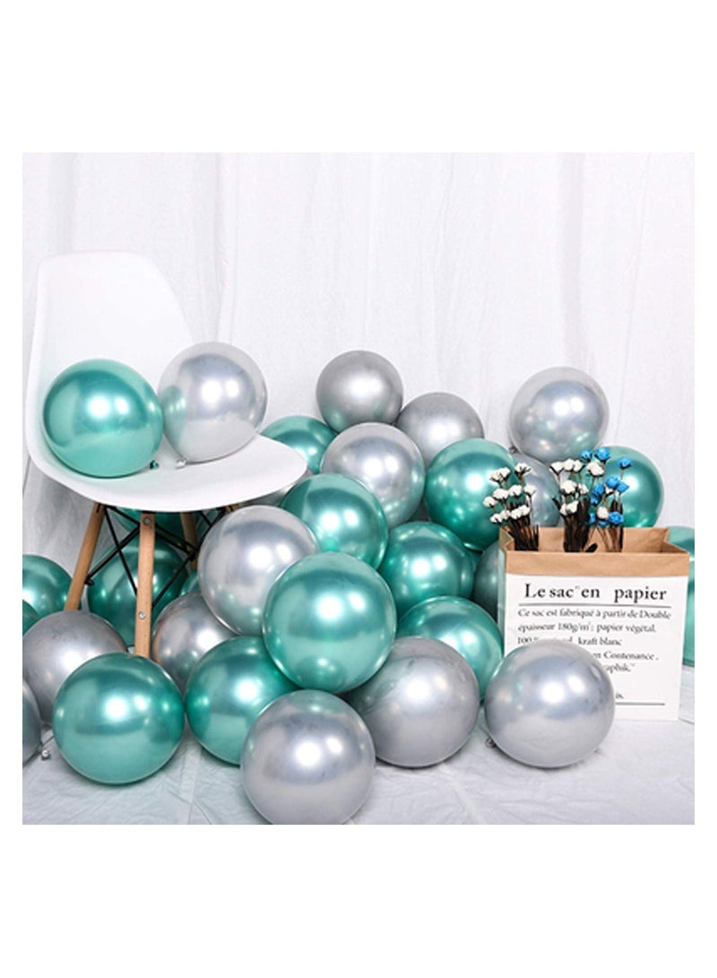 JOLLITY LLC Metallic Chrome Balloons 50 Pcs 12 Inch Helium Shiny Thicken Latex Party Decoration (Chrome Green) - Image 3