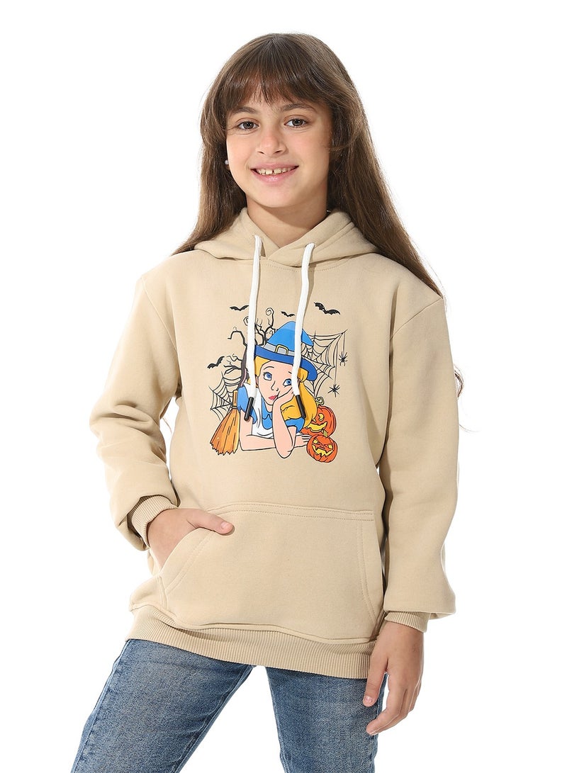 Andora Printed Girls Hoodie With Pocket - Image 1