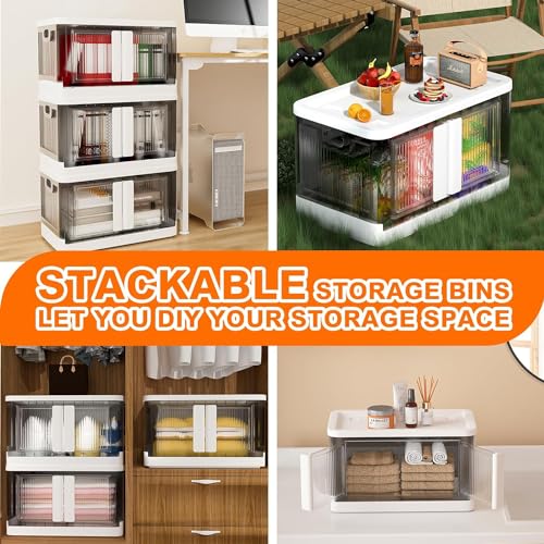 Lamok Multipurpose Stackable Cupboard Drawer for Clothes, Kitchen Item Storage; Wardrobe Cabinet Organizer for Home, Office (Cupboard Double Door, 3 Tier) - Image 4