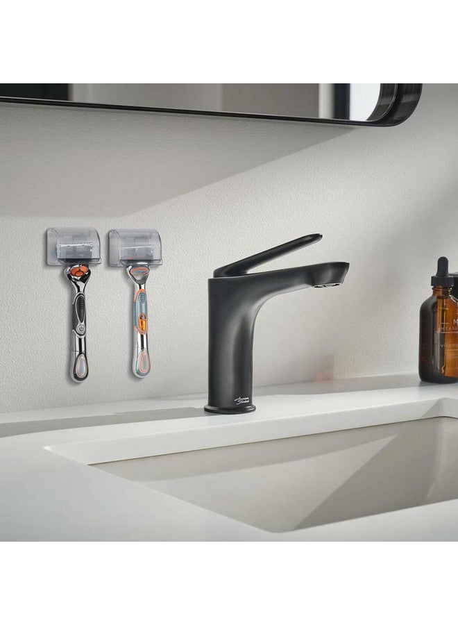 LUEXBOX 2 Pcs Plastic Razor Holders with Cover for Shower Wall, Self Adhesive Waterproof Razor Rack for Bathroom, Compatible with Fusion 5 Proglide, Mach 3 Classic(Grey) - Image 3
