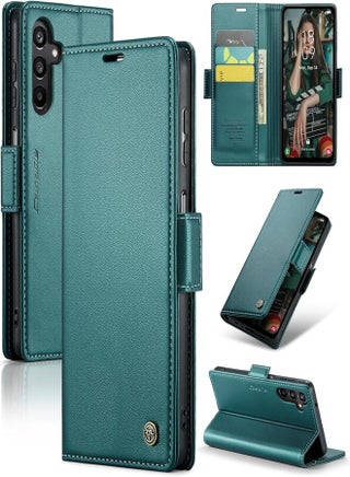 Phone Case Compatible with Samsung Galaxy A15 Luxury PU Leather Flip Cover Card Slot Holder Cover Compatible with Samsung Galaxy A15 (Green) - pzsku/Z32AC6579E19C3D631CC9Z/45/_/1742338485/d859b1b6-0591-4532-a1dc-241b45f91e8f