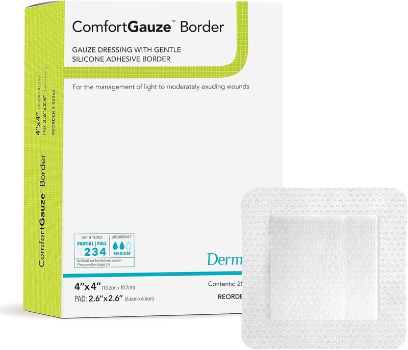 dermarite ComfortGauze White Gauze Island Dressing Sterile 4 x 4 25 per Box - Image 1