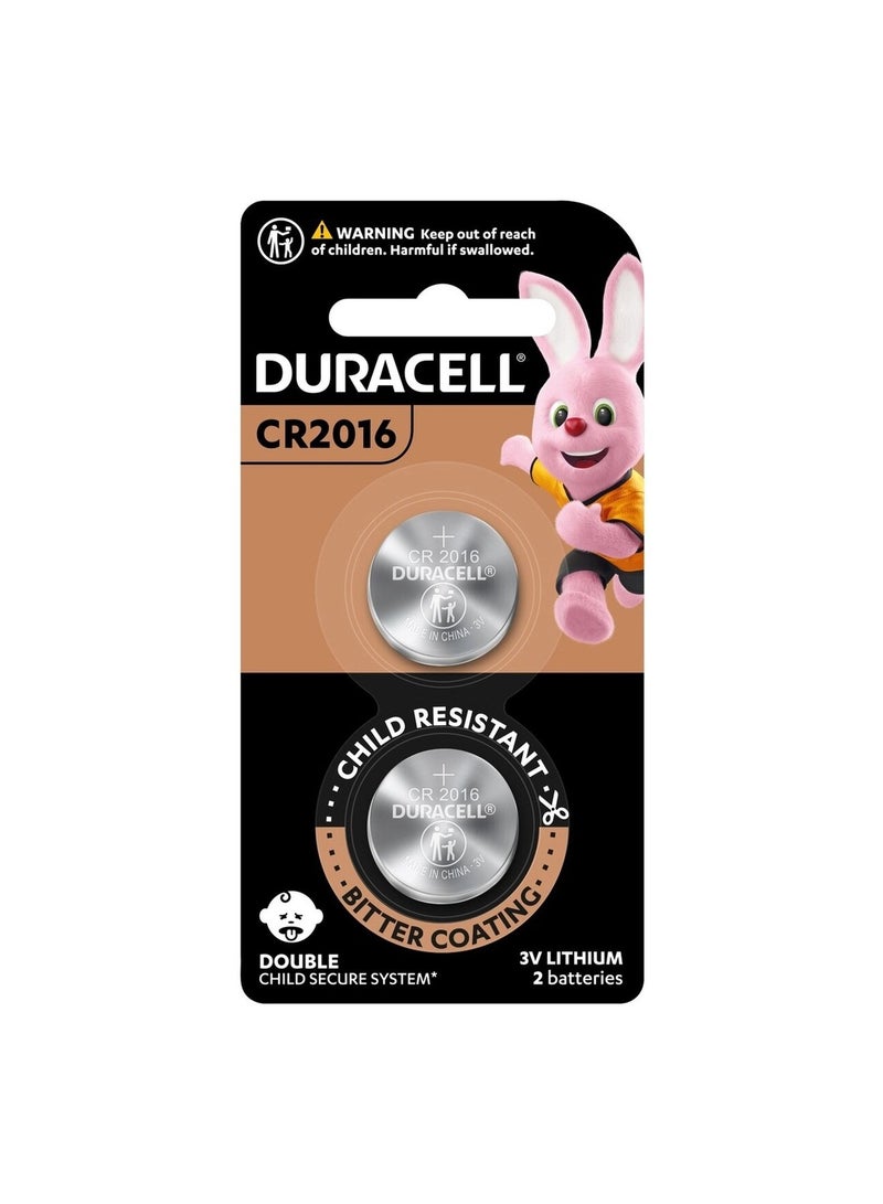 دوراسيل 2-Pieces Duracell CR2016 Lithium 3V Batteries - Image 1