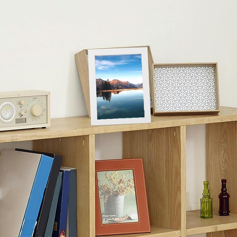 7pcs White Wooden Picture Frames with Backstand A5 (15x21cm) Photo Display Holders for Home and Party Decor - Image 5