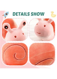 Civaner 2 Pieces Snail Doll Plush Toy 7.87 Inch Cartoon Lovely Valentine'S Day Birthday Gift Cute Soft Snail Plush Toy Snail Stuffed Animal Toy Kawaii Animal Pillow For Home Decoration Gift (Pink Yellow)  - Image 5