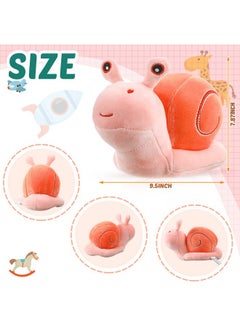 Civaner 2 Pieces Snail Doll Plush Toy 7.87 Inch Cartoon Lovely Valentine'S Day Birthday Gift Cute Soft Snail Plush Toy Snail Stuffed Animal Toy Kawaii Animal Pillow For Home Decoration Gift (Pink Yellow)  - Image 4